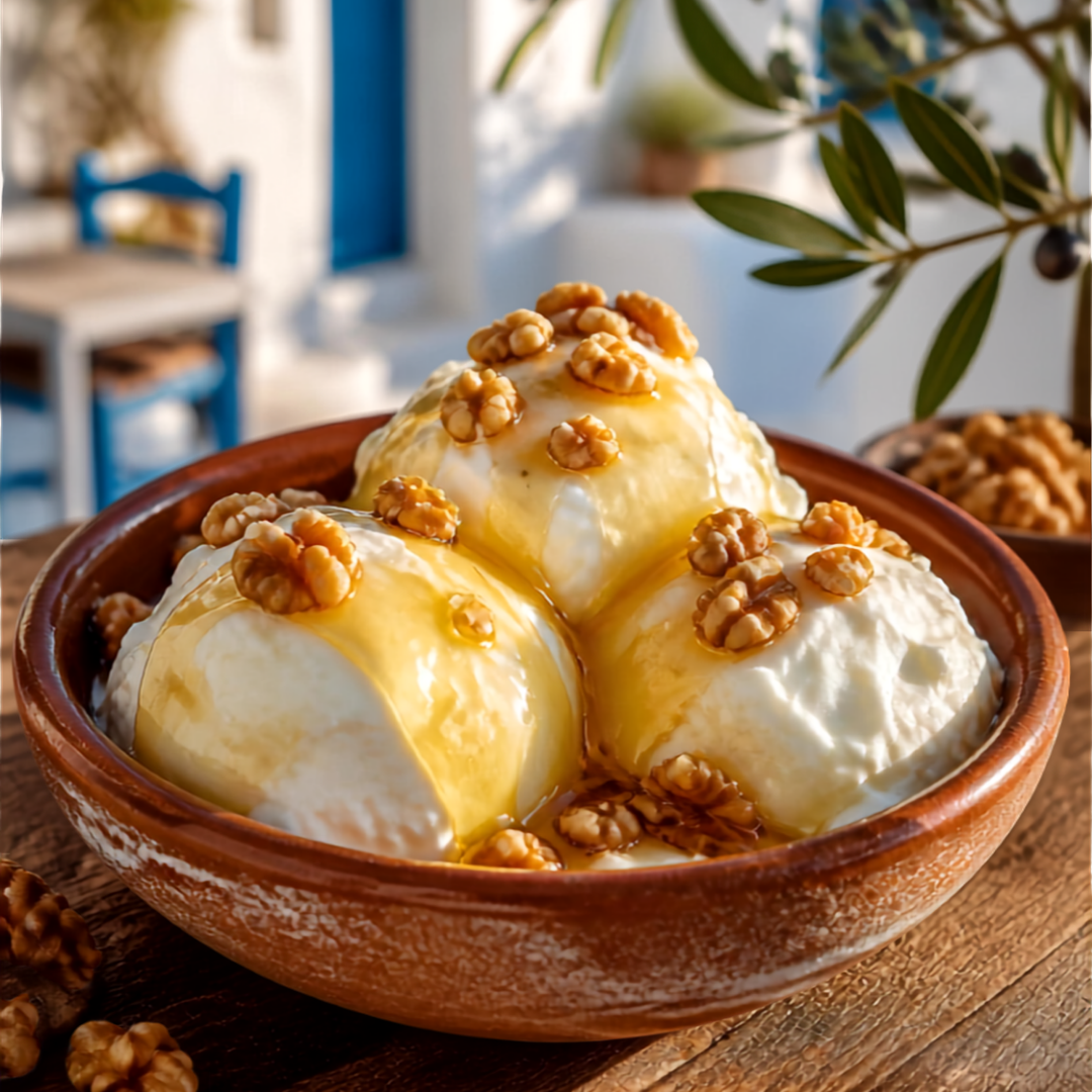 Griekse yoghurt met honing en noten – Kalispera Gyros