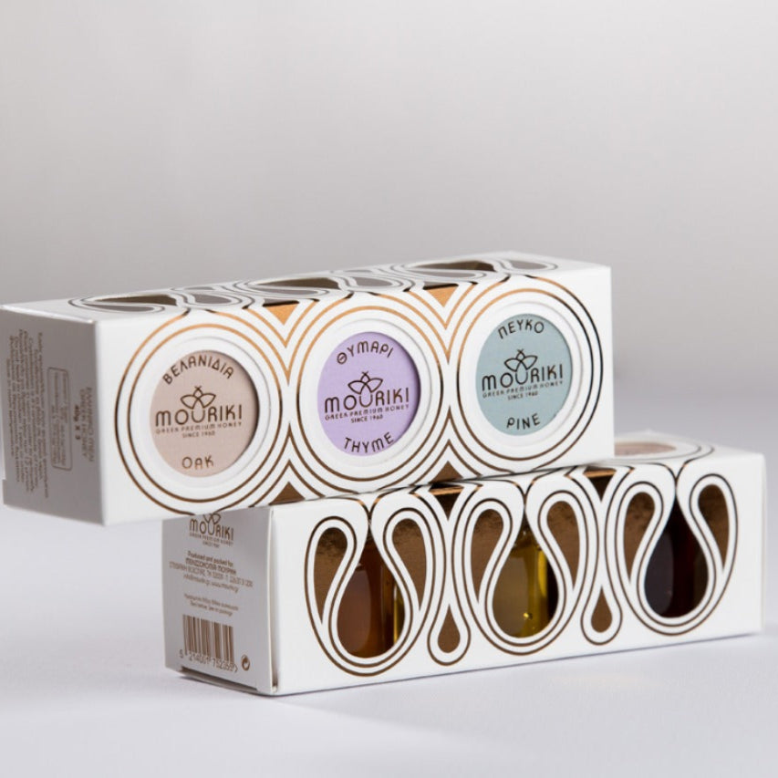 Giftbox met 3 soorten premium honing